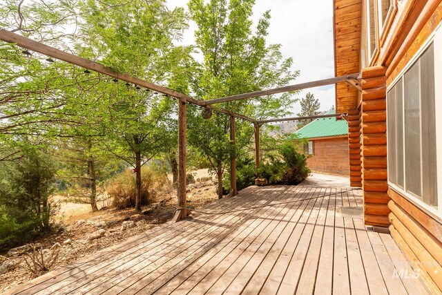 view of wooden terrace