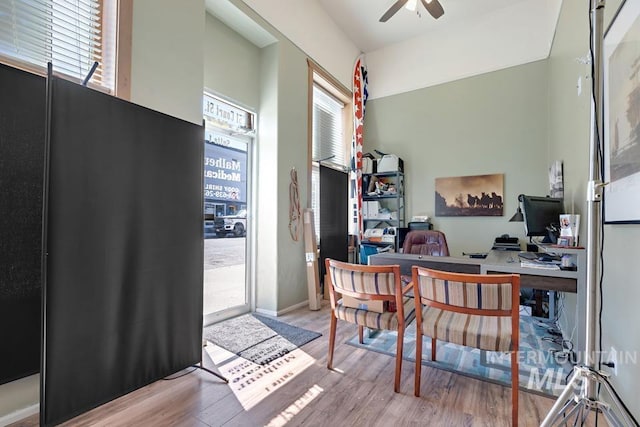 201 W A St, Vale, OR 97918 - office featuring ceiling fan and wood finished floors