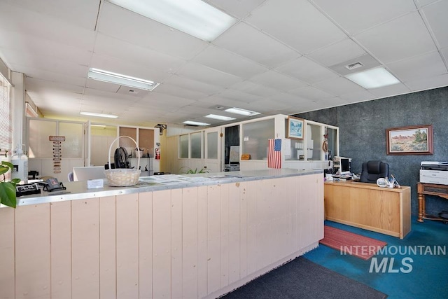 201 W A St, Vale, OR 97918 - miscellaneous room with an office area and a paneled ceiling
