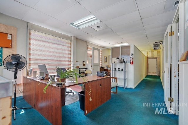 201 W A St, Vale, OR 97918 - carpeted office with a paneled ceiling