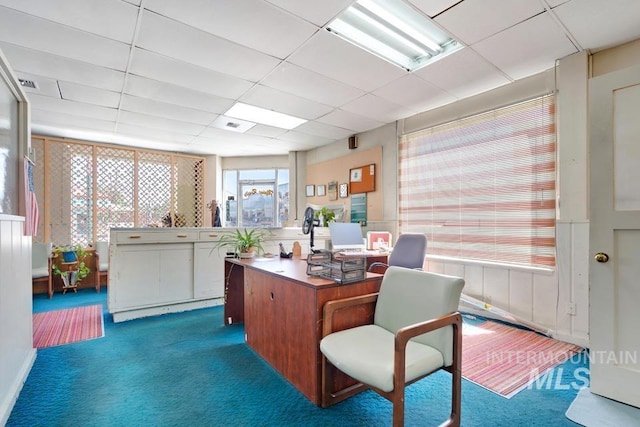 201 W A St, Vale, OR 97918 - carpeted office space with a paneled ceiling