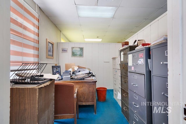 201 W A St, Vale, OR 97918 - carpeted home office featuring a drop ceiling