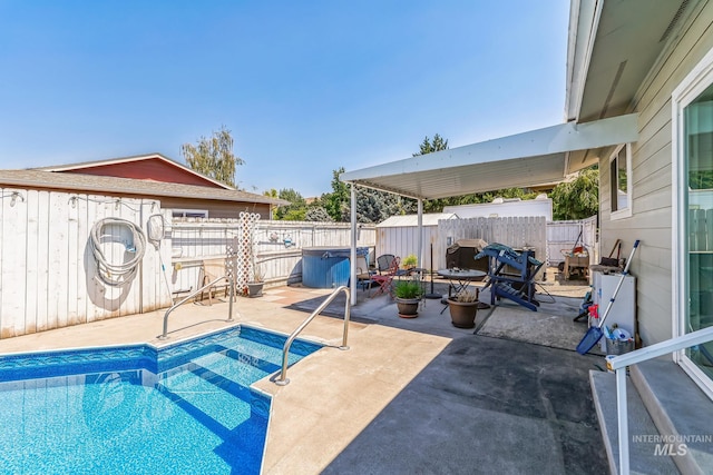 view of pool with a patio area