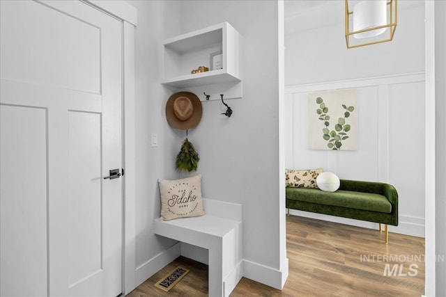 8701 W Suttle Lake Dr, Boise, ID 83714 - mudroom with wood finished floors and baseboards