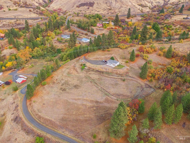 aerial view featuring a rural view