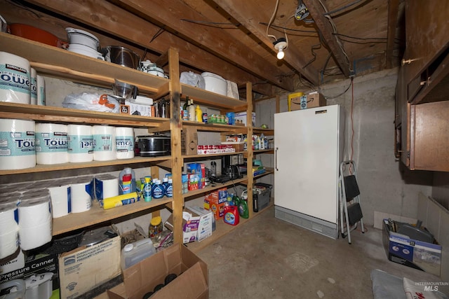 view of storage area