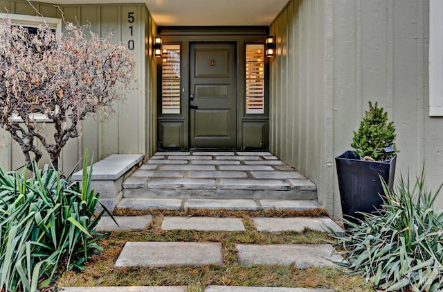 view of doorway to property