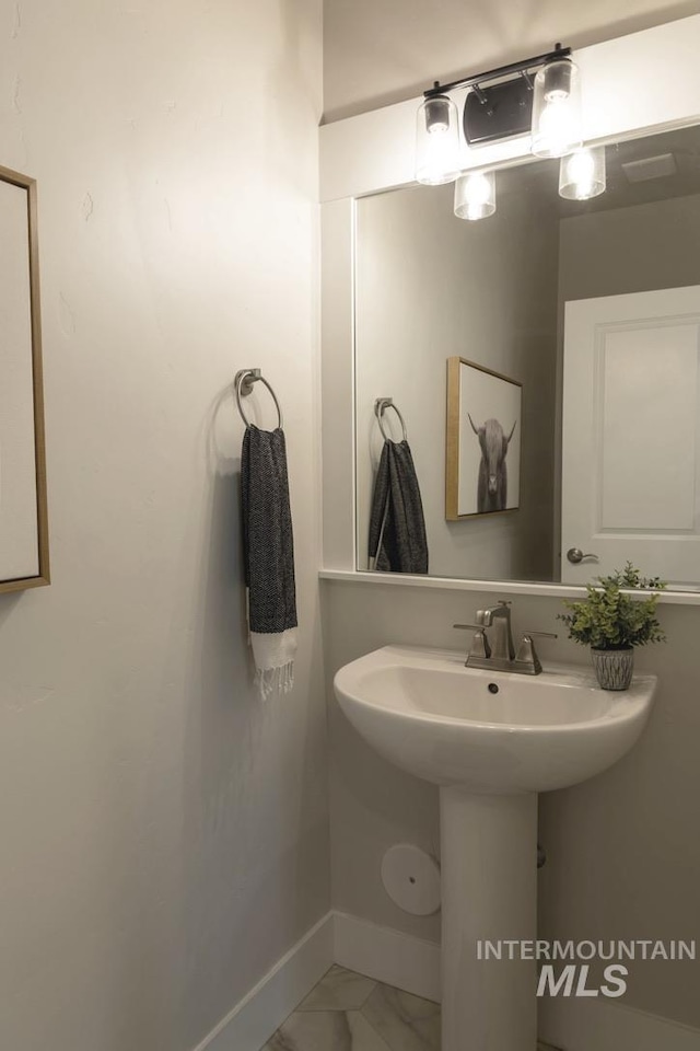 1946 W Windswept, Meridian, ID 83646 - bathroom with marble finish flooring and baseboards