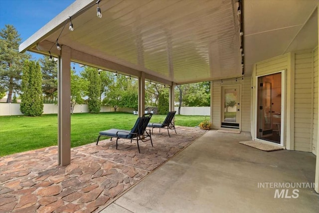 view of patio / terrace with a fenced backyard