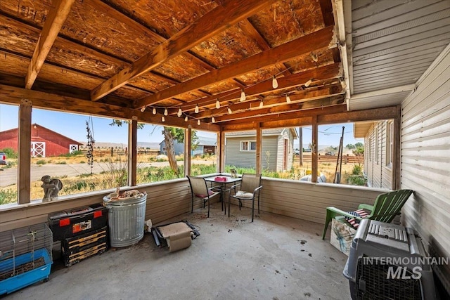 view of sunroom