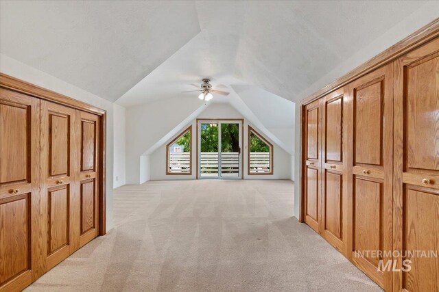 1915 N 23rd St, Boise, ID 83702 - bonus room with lofted ceiling, light carpet, and ceiling fan