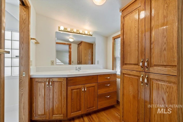 1915 N 23rd St, Boise, ID 83702 - bathroom with vanity and wood finished floors