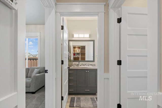 bathroom with vanity