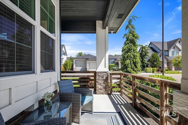 balcony with a porch