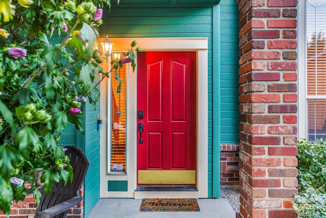 view of doorway to property