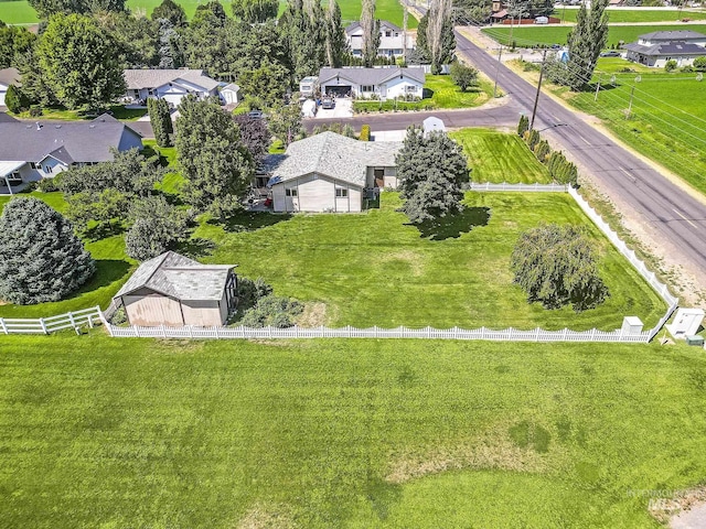 drone / aerial view featuring a residential view