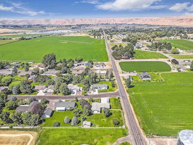 bird's eye view with a residential view and a mountain view