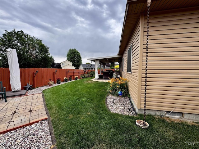 3485 N Chatterton Ave, Boise, ID 83713 - fenced backyard featuring a patio