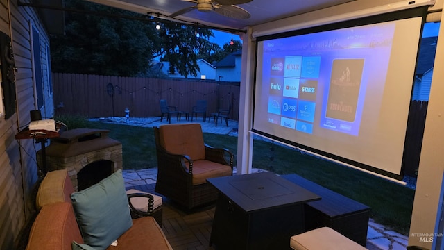 3485 N Chatterton Ave, Boise, ID 83713 - cinema room with a ceiling fan