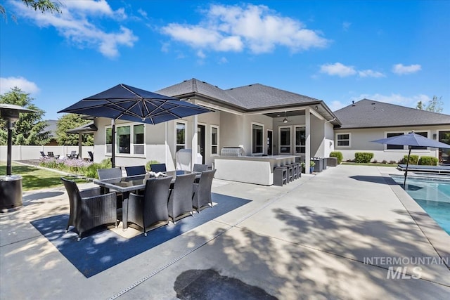4307 W Briar Rock Ct, Eagle, ID 83616 - view of patio / terrace featuring ceiling fan