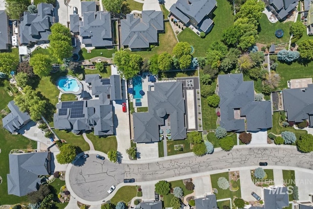 4307 W Briar Rock Ct, Eagle, ID 83616 - aerial view of property's location with nearby suburban area and a pool