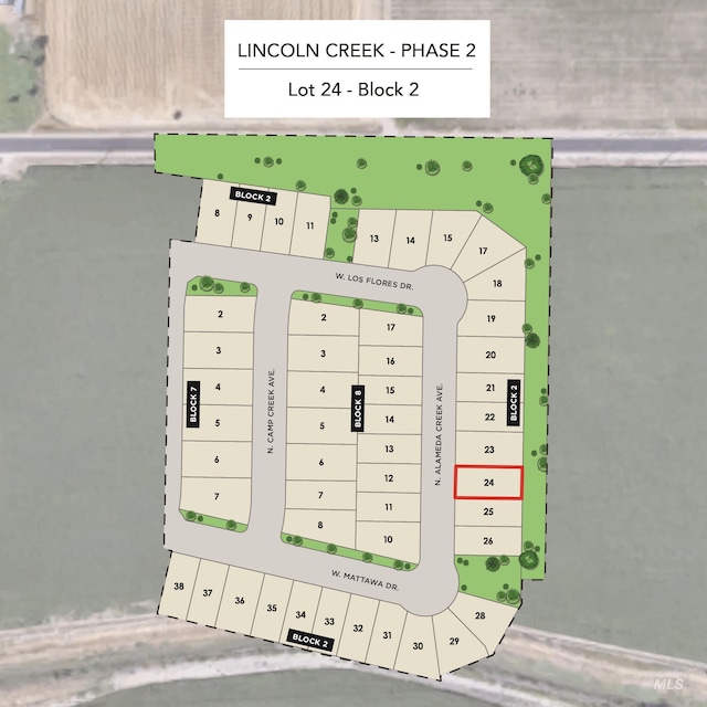 4624 N Alameda Creek Ave, Meridian, ID 83646 - map of parcels