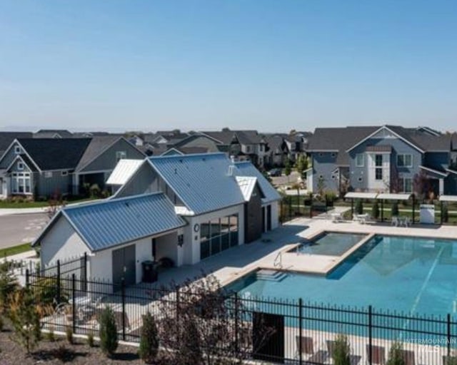 18245 N Arch Haven Way, Nampa, ID 83687 - community pool featuring a residential view, a patio area, and fence