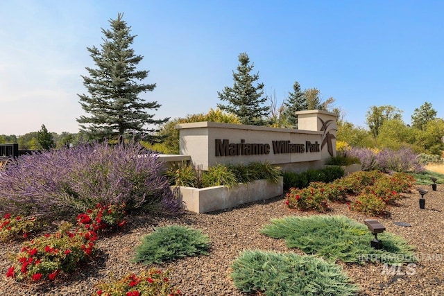 view of community sign