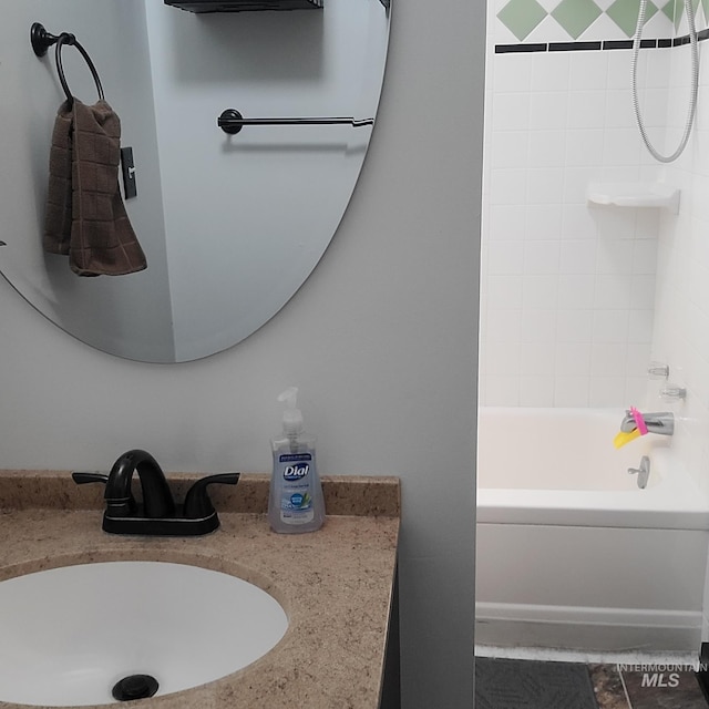 585 N 5th E, Mountain Home, ID 83647 - bathroom featuring vanity and shower / bath combination