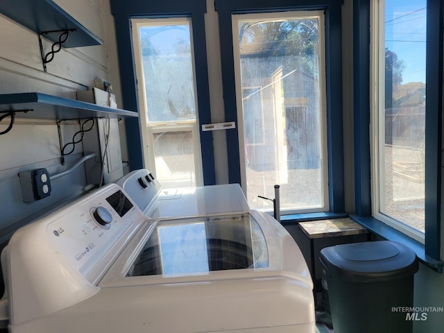 585 N 5th E, Mountain Home, ID 83647 - washroom with washer and dryer and plenty of natural light