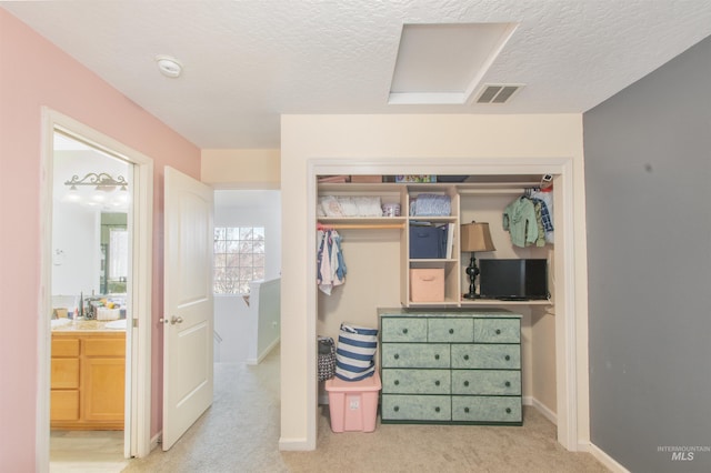 closet featuring visible vents