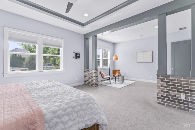 5001 S Twilight Mist Way, Meridian, ID 83642 - bedroom featuring carpet floors, recessed lighting, and a ceiling fan