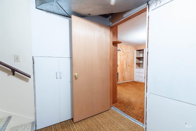 904 Lewis St, Moscow, ID 83843 - corridor with carpet and stairway