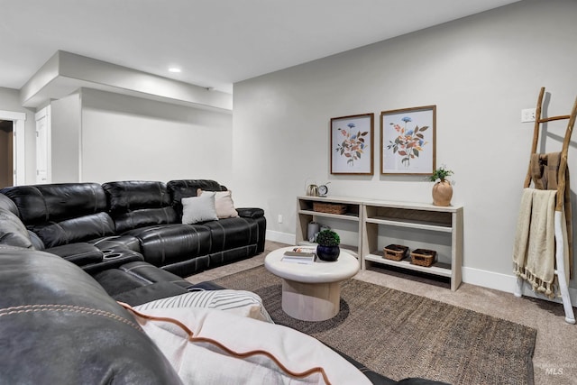 2043 E Lodge Trail Dr, Meridian, ID 83642 - carpeted living area with baseboards and recessed lighting