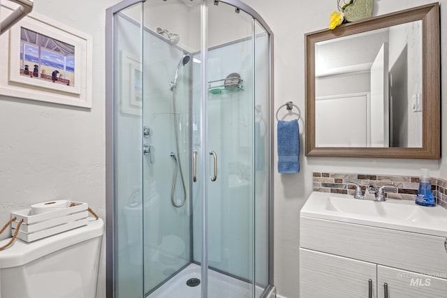 2208 Keithley Creek Rd, Midvale, ID 83645 - bathroom featuring vanity and a stall shower