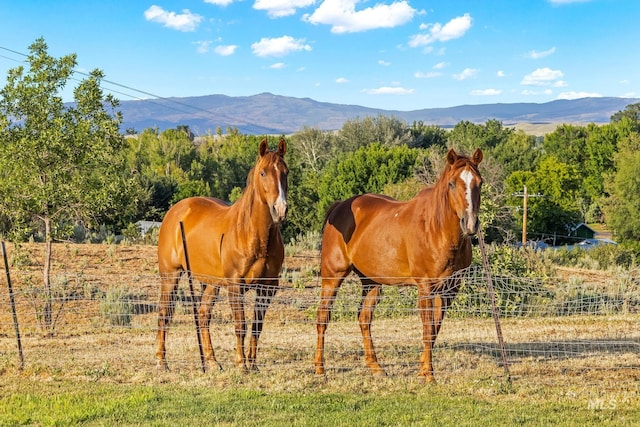 2208 Keithley Creek Rd, Midvale, ID 83645 - horse barn featuring a mountain view