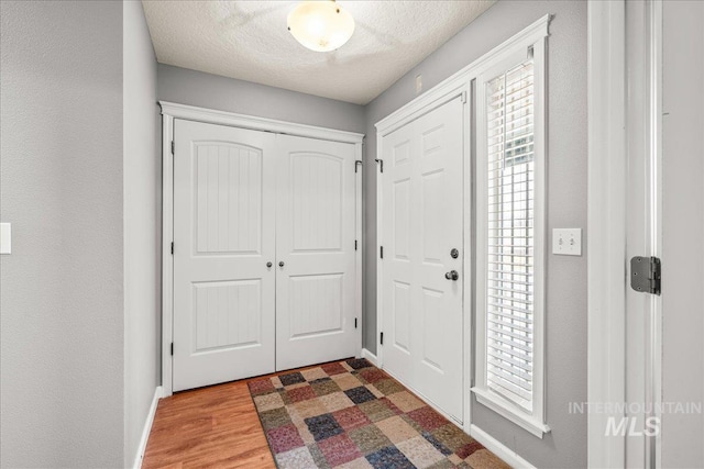 2030 W Cabot Ave, Nampa, ID 83686 - entryway with a wealth of natural light, baseboards, light wood-style floors, and a textured ceiling