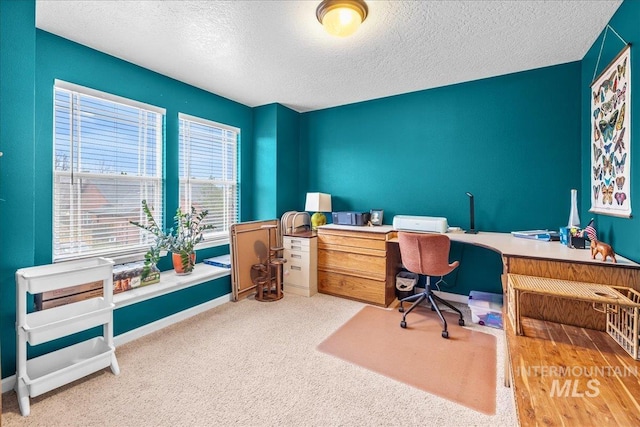 2030 W Cabot Ave, Nampa, ID 83686 - carpeted home office with baseboards and a textured ceiling