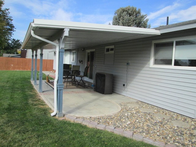 view of patio / terrace with fence