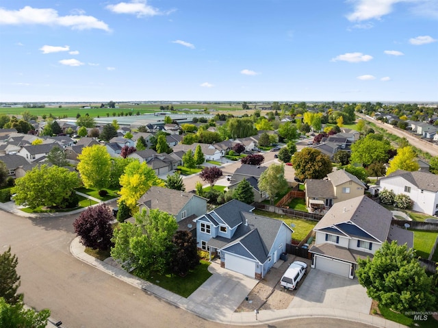 aerial view of residential area