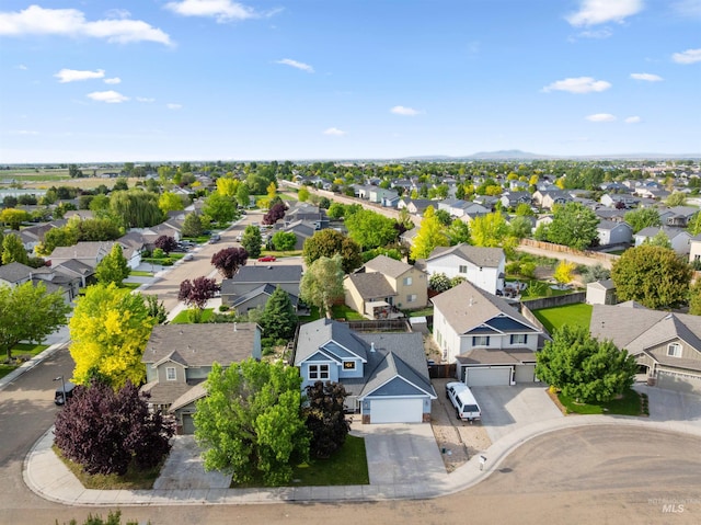 aerial view of residential area