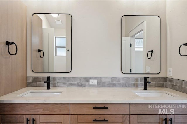 701 N 2nd Ave, Hailey, ID 83333 - bathroom with double vanity and a sink