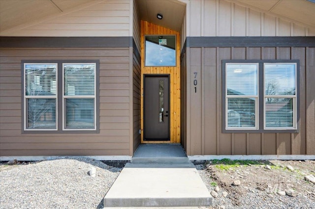 701 N 2nd Ave, Hailey, ID 83333 - entrance to property with board and batten siding