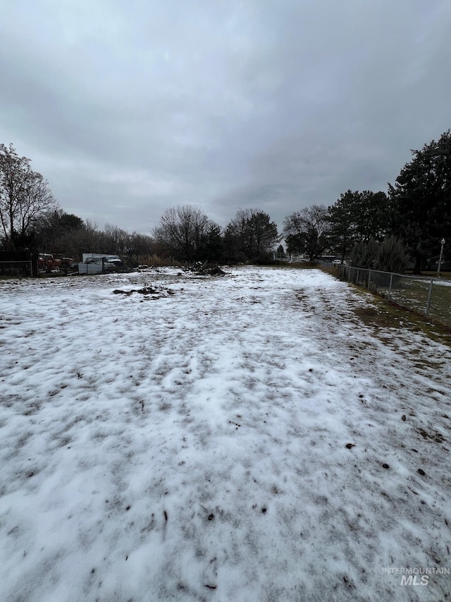 view of snowy yard