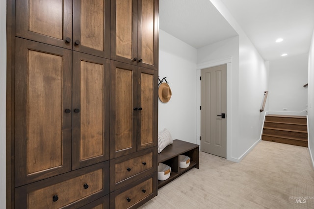 2206 N 20th, Boise, ID 83702 - mudroom with light colored carpet and recessed lighting