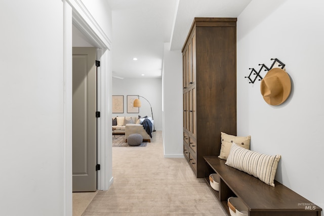 2206 N 20th, Boise, ID 83702 - hallway with light colored carpet and recessed lighting