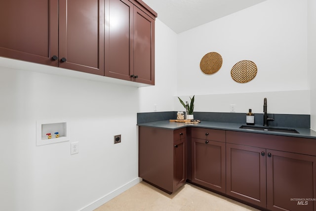 2206 N 20th, Boise, ID 83702 - washroom featuring hookup for an electric dryer, cabinet space, and washer hookup