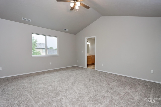 10224 W Altair, Star, ID 83669 - carpeted empty room with a ceiling fan and lofted ceiling