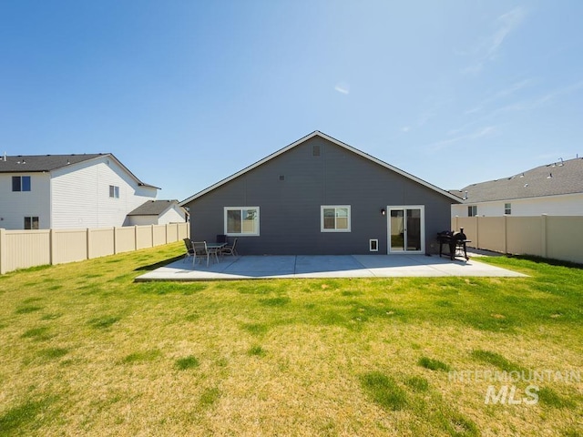 13743 S Sonata Way, Nampa, ID 83651 - rear view of property with a patio