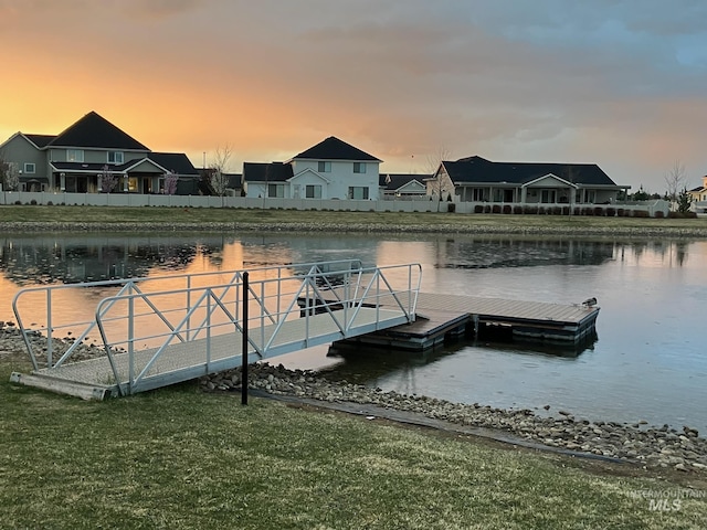 4672 N Patimos Ave, Meridian, ID 83646 - dock with a water view and a residential view